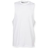 High neck slash armhole vest