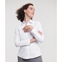 Russell Athletic Collection Women's long sleeve herringbone shirt