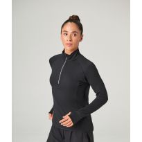 Tombo Women's long-sleeved ¼ zip top