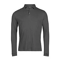 Pima cotton long-sleeve polo