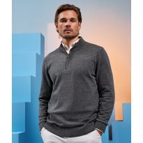 Asquith & Fox Men's cotton blend ¼ zip sweater
