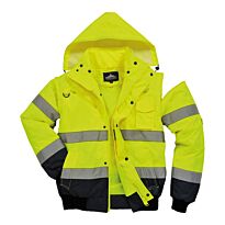 Hi-vis contrast bomber jacket