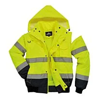Hi-vis contrast bomber jacket