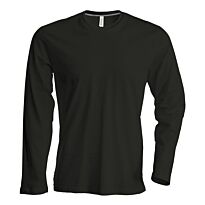 Men's long-sleeved crew neck T-shirt