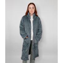 Ribbon Luxury eskimo faux fur zipped gown