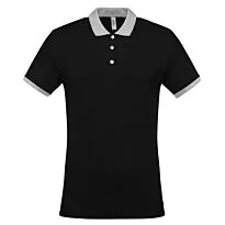 Two-tone piqué polo shirt