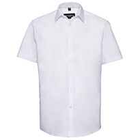 Short sleeve herringbone shirt