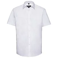 Short sleeve herringbone shirt