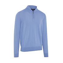 1/4-zip merino blend sweater