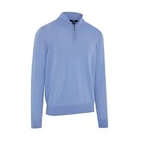1/4-zip merino blend sweater