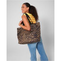 Bagbase Leopard Print Carryall Tote Bag