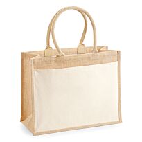 Cotton pocket jute shopper
