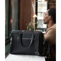 Quadra Tailored luxe PU briefcase