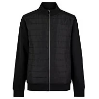 Regular fit quilted full-zip sweatshirt