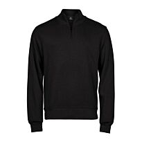 Ribbed interlock half-zip