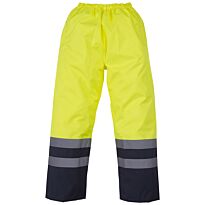 Hi-vis waterproof overtrousers