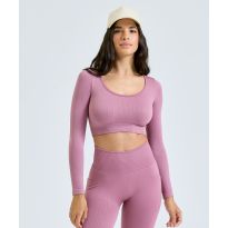 Women's TriDri® ribbed seamless 3D fit" crop top"