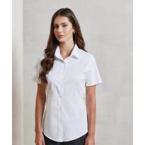 Premier Women's stretch fit cotton poplin short sleeve blouse