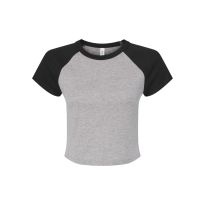 Bella Women's Micro Rib Raglan Baby Tee