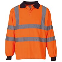 Hi-vis long sleeve polo