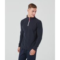 Finden & Hales ¼ zip long sleeve fleece piped
