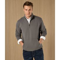 Kustom Kit Regular fit 1/4-zip piqué sweatshirt