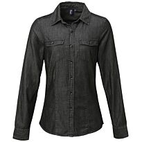 Women's jeans stitch denim shirt