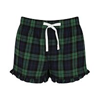 Women's tartan frill shorts