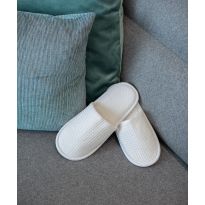 Towel City Waffle mule slippers