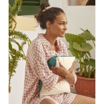 Westford Mill Fairtrade cotton piped cushion cover