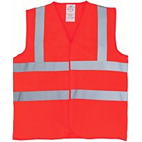 Flame-retardant hi-vis sleeveless waistcoat