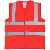 Flame-retardant hi-vis sleeveless waistcoat