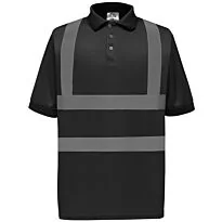 Hi-vis short sleeve polo