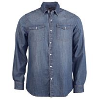 Men's long-sleeved denim shirt