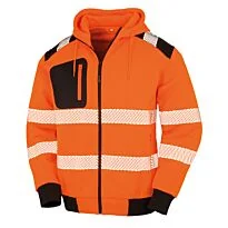 Recycled robust zipped safety hoodie