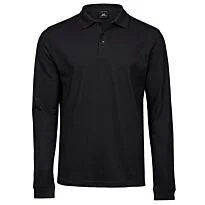 Luxury stretch long sleeve polo