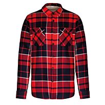 Sherpa-lined checked shirt jacket