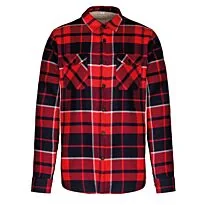 Sherpa-lined checked shirt jacket