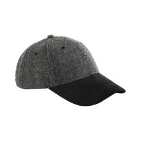 Beechfield Suede peak herringbone cap