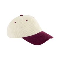 Beechfield Contrast peak corduroy cap