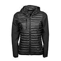 Women’s hooded crossover jacket