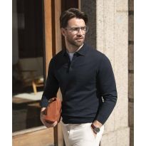 Nimbus Brighton long sleeve polo – elegant knitted polo
