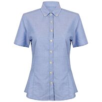 Women's modern short sleeve Oxford shirt