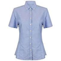 Women's modern short sleeve Oxford shirt