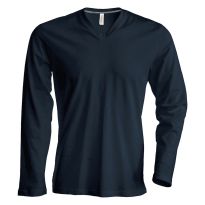 Kariban Men's long-sleeved V-neck T-shirt