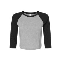 Bella Women's Micro Rib 3/4 Raglan Tee