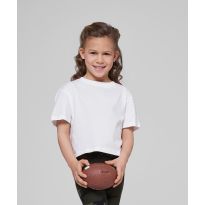Build Your Brand Girls cropped Jersey tee