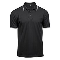 Luxury stripe stretch polo