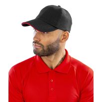 Result Headwear Brushed coton printers/embroiderers cap with sandwich peak