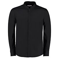Mandarin collar shirt long-sleeved